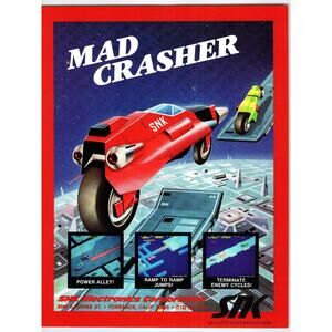 1980s SNK Mad Crasher Arcade Flyer Torrance CA Video Game Ephemera